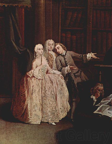 Pietro Longhi Besuch in der Bibliothek